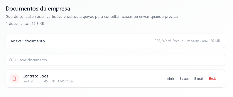 Biblioteca de documentos prontos para gerar